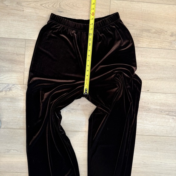 Bob Mackie Women’s Velvet High-Rise Wide-Leg Pull on Brown Trousers Large EUC - Picture 6 of 9